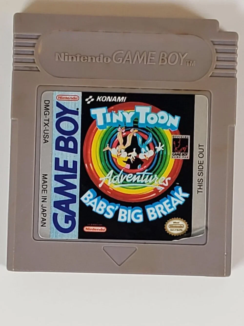 Tiny Toon Adventures Bab's Big Break, Nintendo Gameboy GB, Cartridge & Manual.
